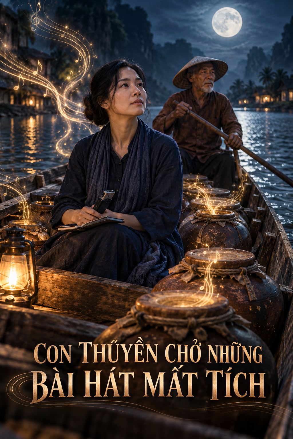 Ảnh bìa kịch bản phim ngắn AI Con Thuyền Chở Những Bài Hát Mất Tích