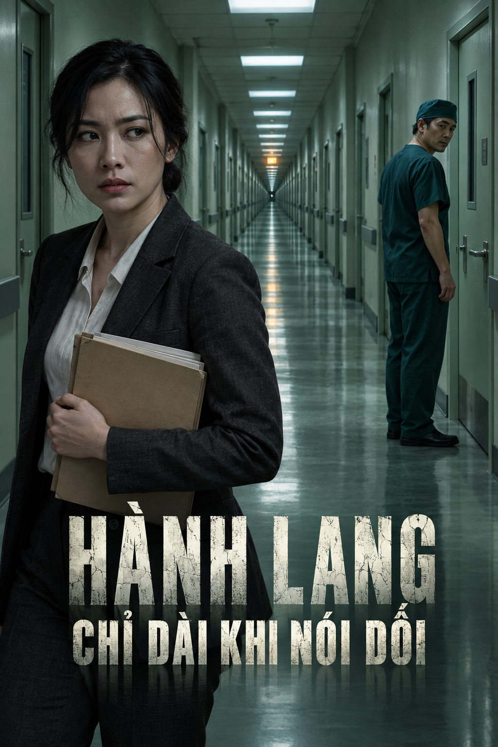 Ảnh bìa kịch bản phim ngắn AI Hành Lang Chỉ Dài Khi Nói Dối