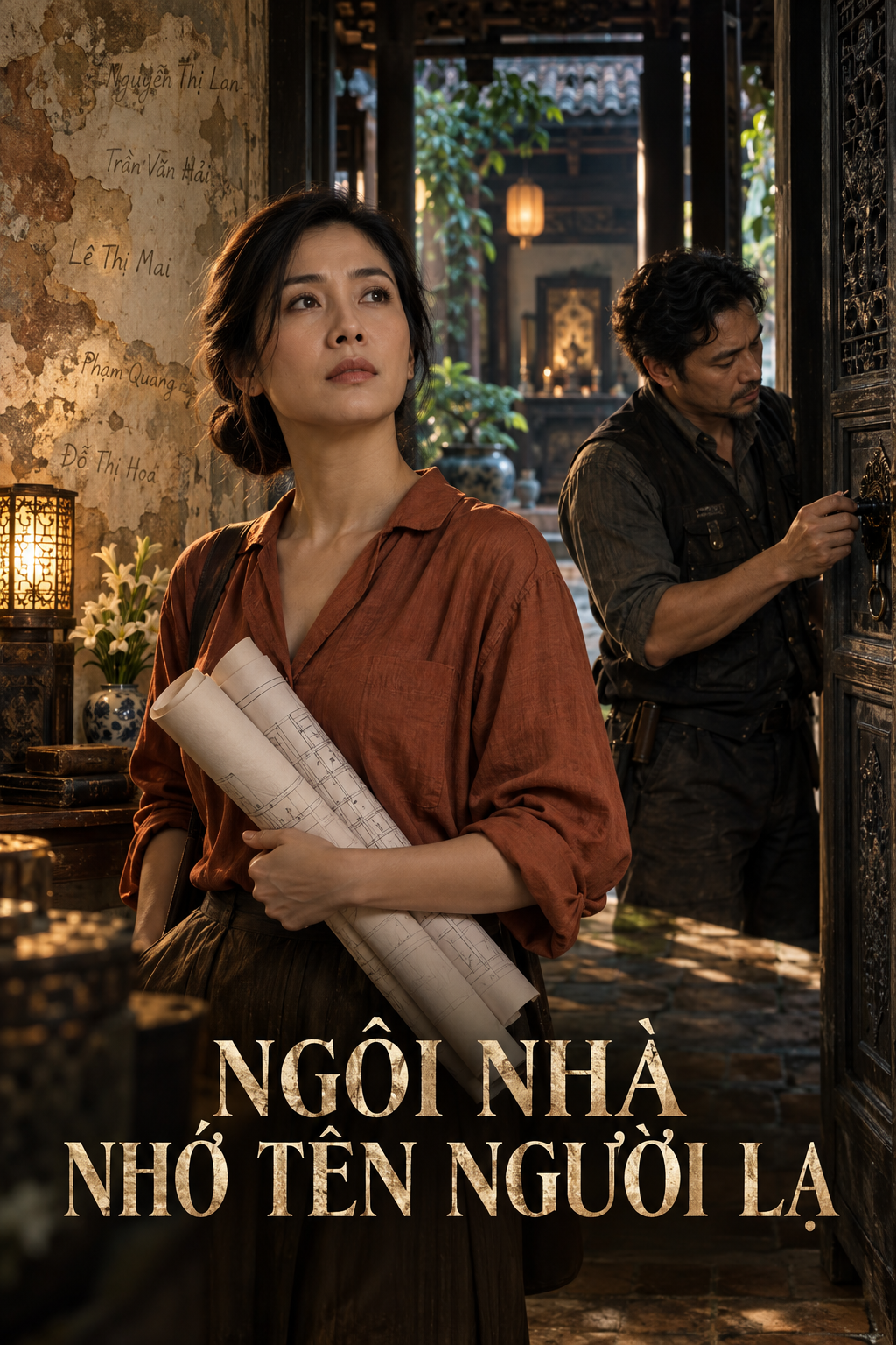 Ảnh bìa kịch bản phim ngắn AI Ngôi Nhà Nhớ Tên Người Lạ