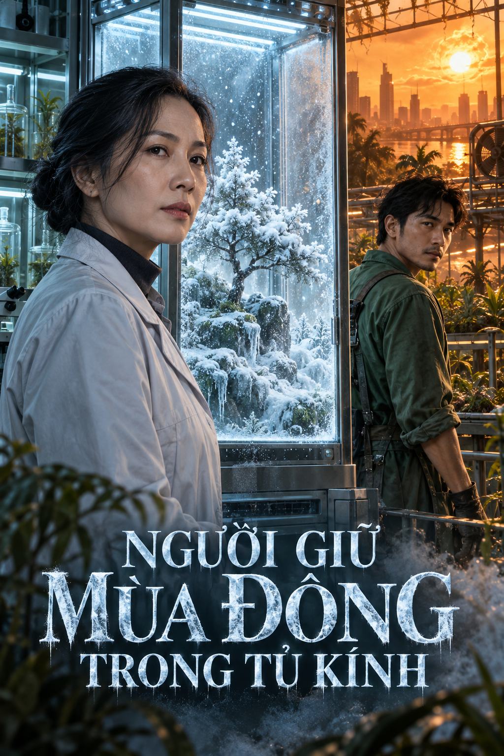 Ảnh bìa kịch bản phim ngắn AI Người Giữ Mùa Đông Trong Tủ Kính